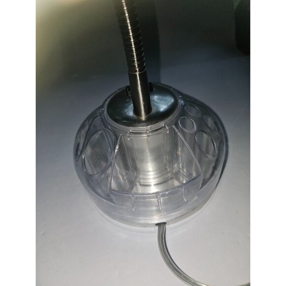 Adjustable Gooseneck Desk Lamp With 110 Outlet with Organizer Transparent Base - Picture 2 of 11